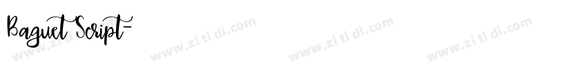 Baguet Script字体转换